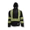 Dewalt Hi-Vis Rain Jacket, Ripstop Polyester, Class 1 Type O, Black, L DRW11-1ZGR-L - alternate 9
